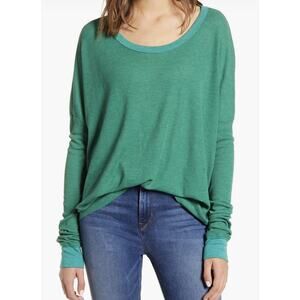 Wild Fox Perry Green Long Sleeve Thermal Tee Size Xs